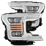 AlphaRex 880181 - 18-19 Ford F-150 NOVA LED Projector Headlights Plank Style Chrome w/ActivLight/Seq Signal