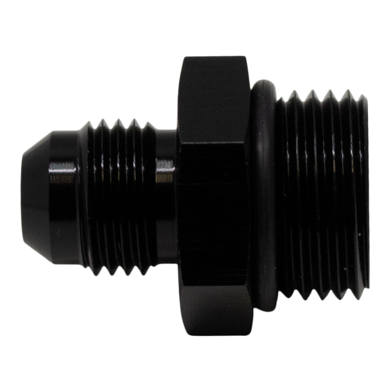 DeatschWerks 6-02-0401-B FITS 8AN ORB Male to 6AN Male Flare Adapter (Incl O-Ring)Anodized Matte Black