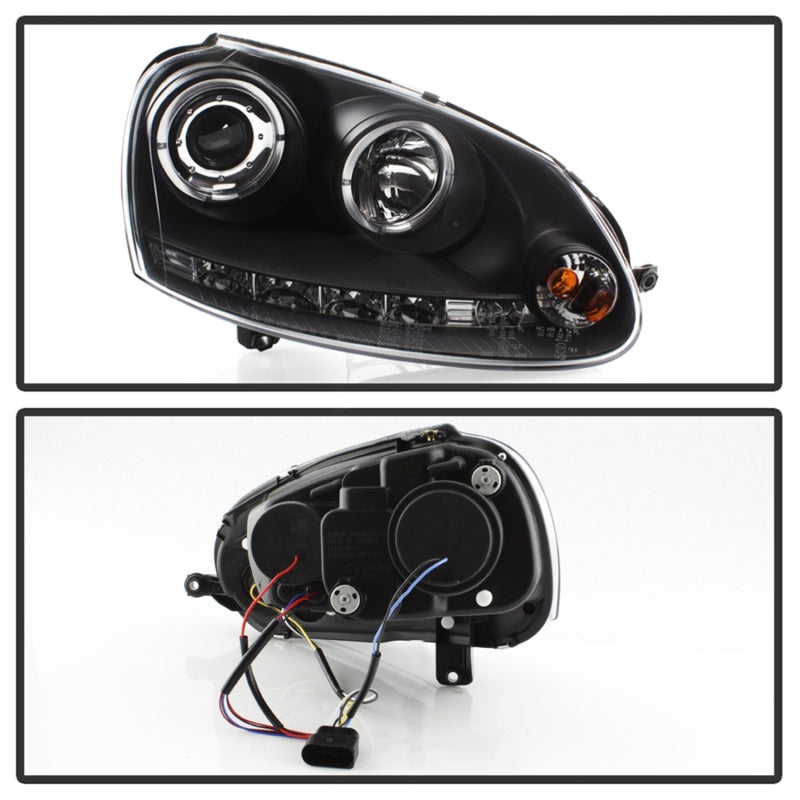 SPYDER 5012098 - Spyder Volkswagen GTI 06-09/Jetta 06-09 Halogen Model OnlyLED Halo DRL Black PRO-YD-VG06-HL-BK