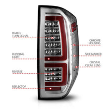 Load image into Gallery viewer, ANZO 311438 - FITS: 2014-2021 Toyota Tundra LED Taillights Chrome Housing/Clear Lens