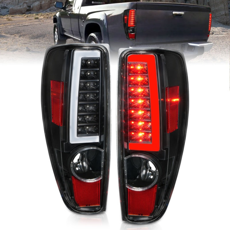 ANZO 311382 -  FITS: 2004-2012 Chevrolet Colorado/ GMC Canyon LED Tail Lights w/ Light Bar Black Housing