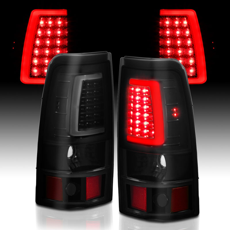 ANZO 311331 -  FITS: 1999-2002 Chevy Silverado 1500 LED Taillights Plank Style Black w/Smoke Lens