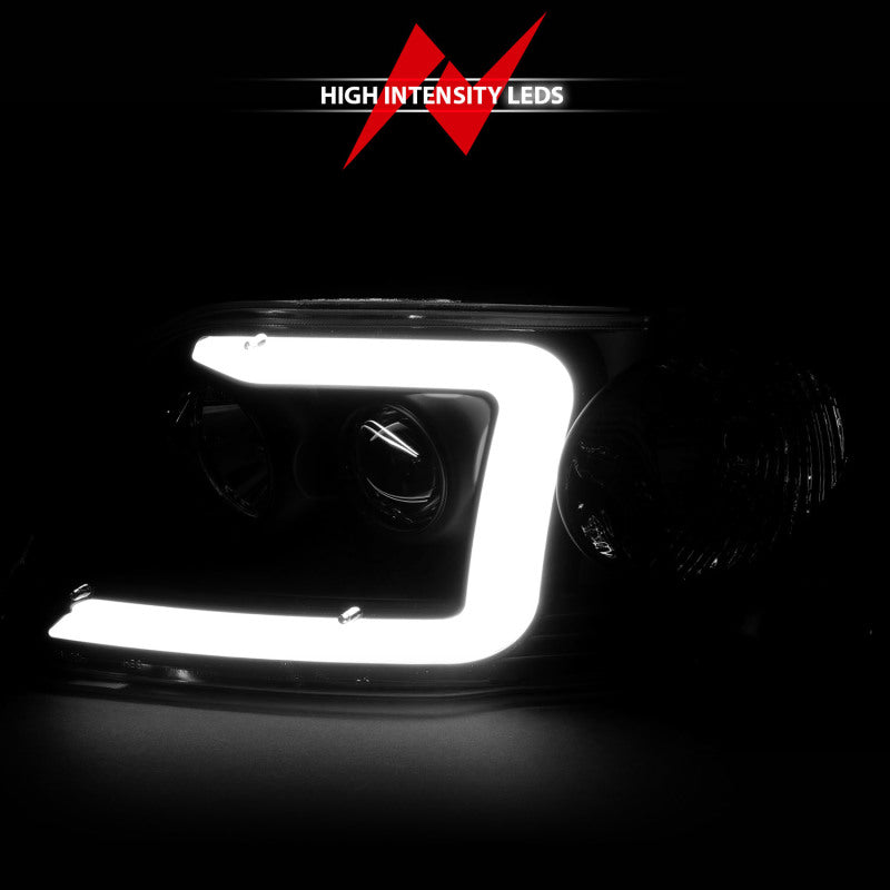 ANZO 111503 -  FITS: 1997-2003 Ford F-150 Projector Headlights w/ Light Bar Black Housing