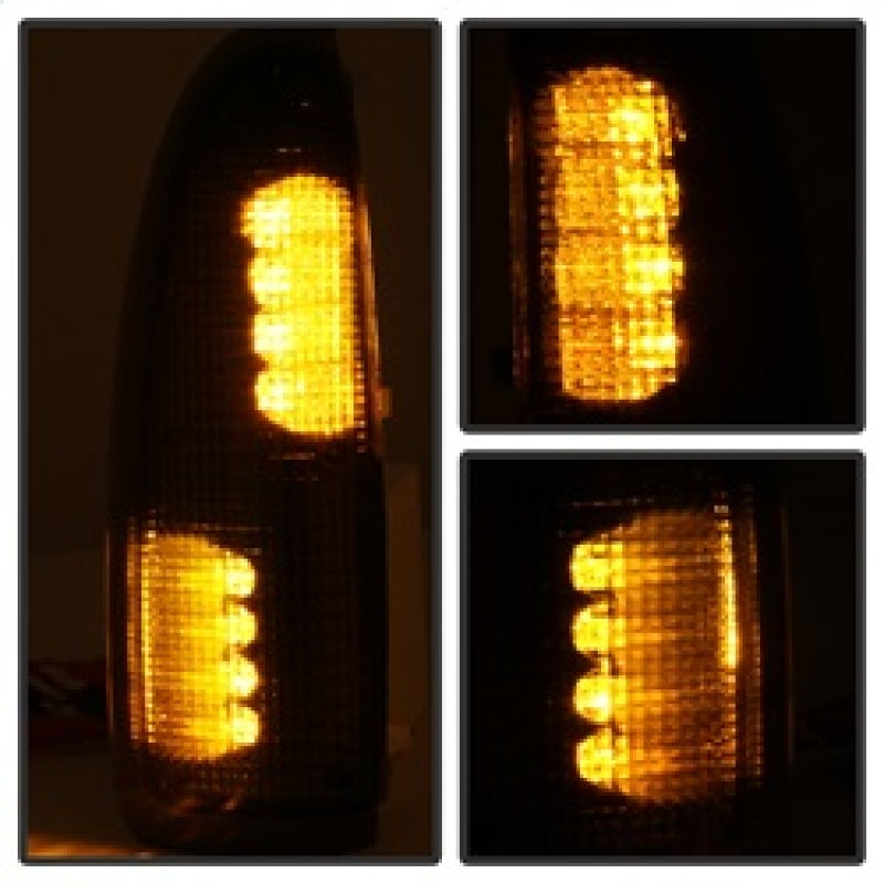 SPYDER 9924729 - xTune Ford Superduty F250-F650 03-07 Amber LED Mirror Signal LensSmoke ACC-LED-FDSD99-MR-SM