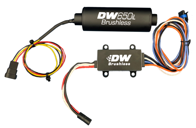 DeatschWerks 9-650-C105 - DW650iL Series 650LPH In-Line External Fuel Pump w/ Single/Dual-Speed Controller