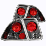 ANZO 221048 FITS: 2001-2004 Honda Civic Taillights Black