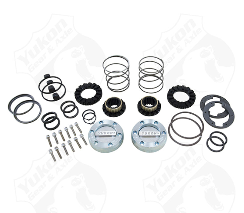 Yukon Gear & Axle YHC70007 - Yukon Gear Hardcore Locking Hub Set For GM 8.5in Front & Dana 44 / 19 Spline