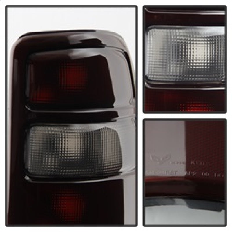 SPYDER 9028809 - Xtune GMC Yukon 00-06 OEM Style Tail Lights w/ Black Rim Red Smoked ALT-JH-CSUB00-OE-RSM