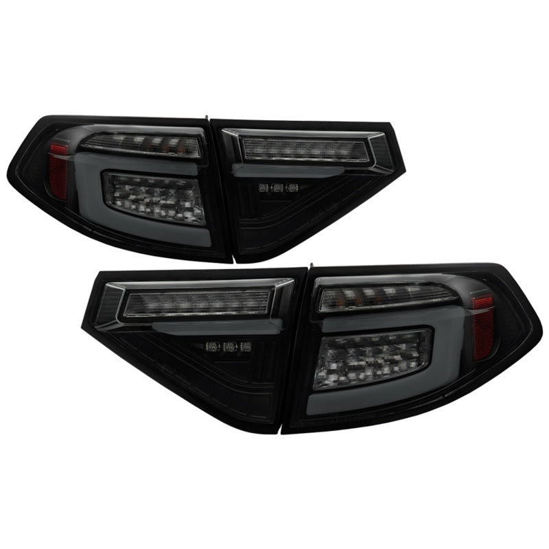 SPYDER 5086747 - Spyder 08-14 Subara Impreza WRX Hatchback LED Tail Lights Seq Signal Blk Smoke ALT-YD-SI085D-SEQ-BSM