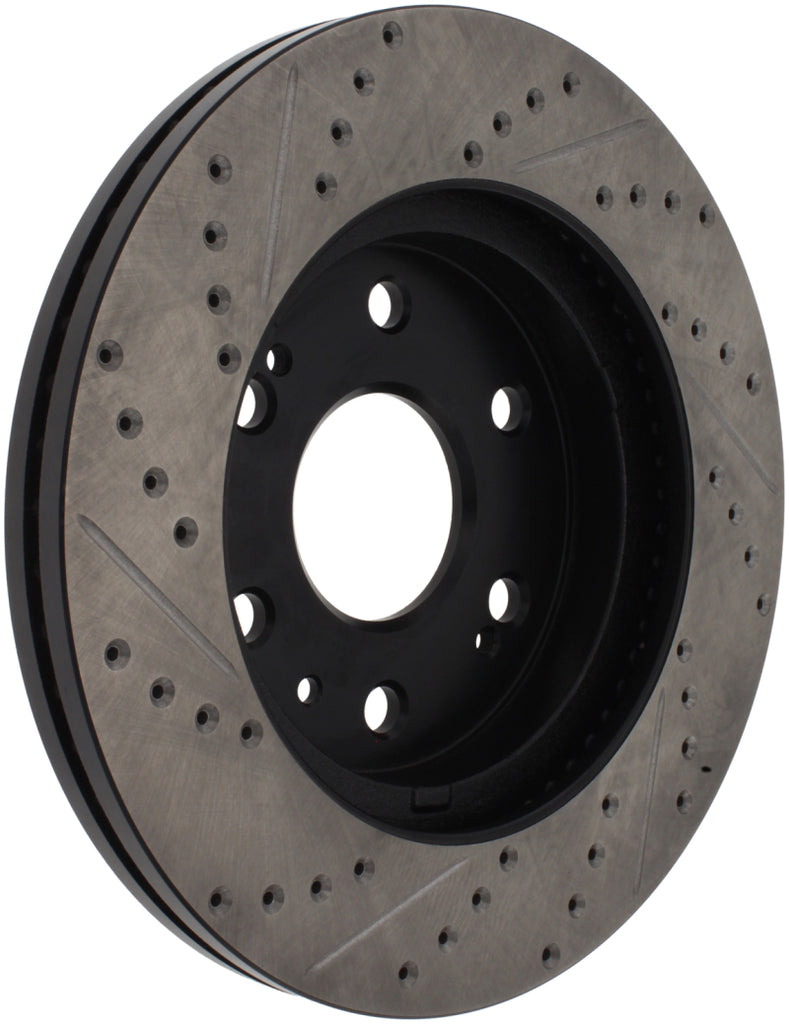 StopTech 05-10 GMC Sierra 1500 (w Rear Drum) / 07-09 GMC Yukon Front Left Slotted & Drilled Rotor