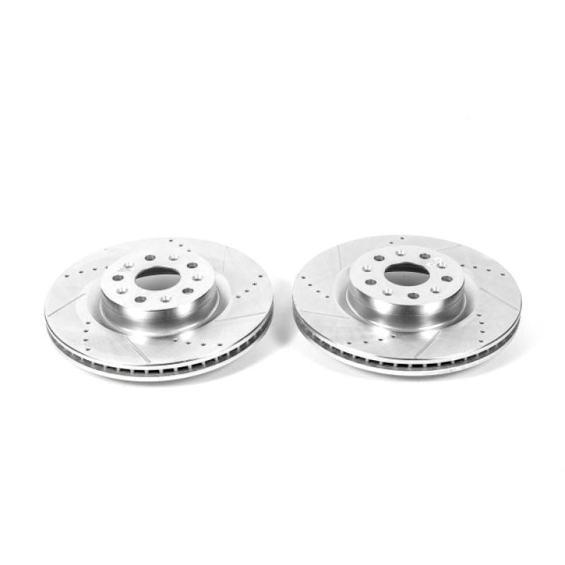 Power Stop 16-19 Cadillac CT6 Front Evolution Drilled & Slotted Rotors - Pair - free shipping - Fastmodz
