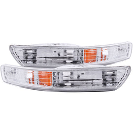 ANZO - [product_sku] - ANZO 1998-2001 Acura Integra Euro Parking Lights Chrome w/ Amber Reflector - Fastmodz