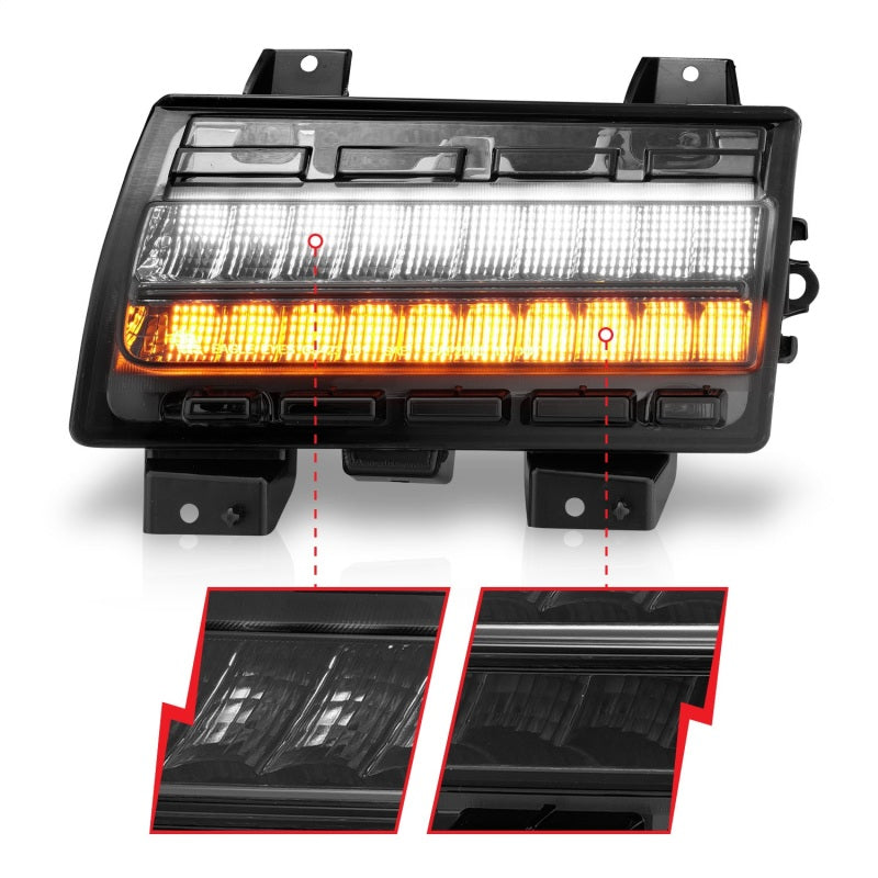 ANZO 511088 -  FITS: Wrangler 18-21/Gladiator 20+ LED Side Marker Lights Smoke w Sequential Signal