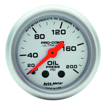 Load image into Gallery viewer, AutoMeter 4322 - Autometer Ultra-Lite 52mm 0-200 PSI Mechanical Oil Pressure Gauge