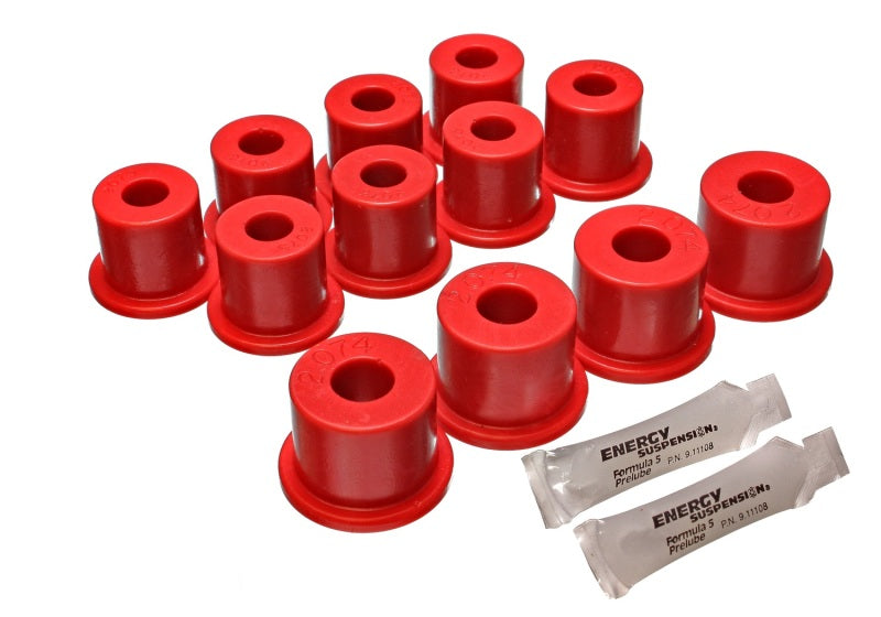 Energy Suspension 7.2101R - 80-86 Nissan 720 & Hardbody Pickup 2WD Red Rear Leaf Spring Bushing Set