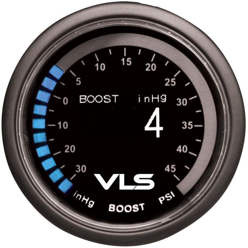 Revel VLS 52mm 30inHg-45PSI Digital OLED Boost Gauge - free shipping - Fastmodz