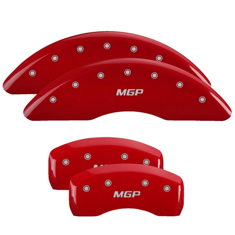 MGP 32016S300RD - 4 Caliper Covers Engraved Front & Rear 300 Red finish silver ch