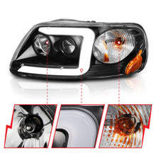 Load image into Gallery viewer, ANZO 111503 -  FITS: 1997-2003 Ford F-150 Projector Headlights w/ Light Bar Black Housing