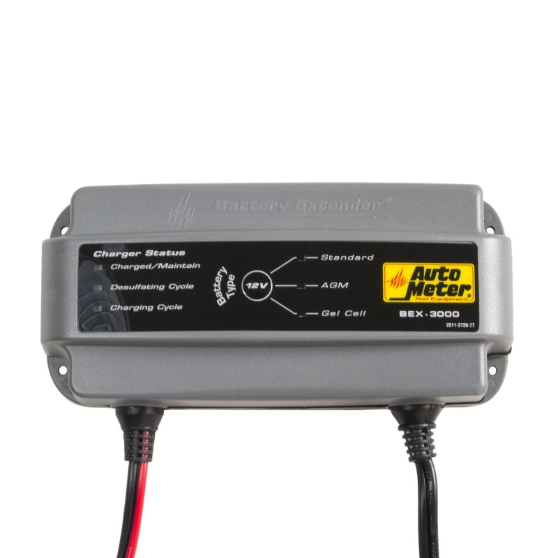 AutoMeter BEX-3000 - Autometer Battery Charger/Maintainer 12V/3A