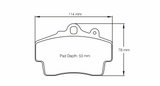 Pagid Racing 2407 RS44 Compound Brake Pads