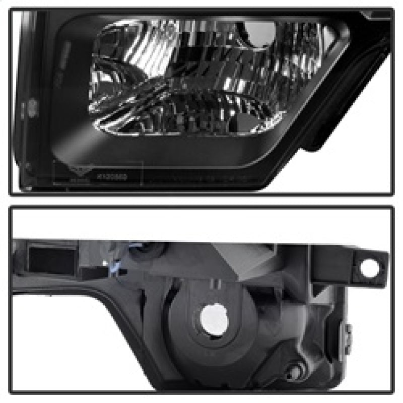 SPYDER 9032226 - Xtune Ford F150 09-14 Projector Headlights Halogen Model Only LED Halo Black PRO-JH-FF15009-CFB-BK