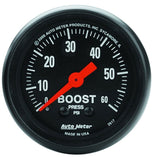 AutoMeter 2617 FITS 2617 - Autometer Z Series 52mm 0-60 PSI Mechanical Boost Gauge