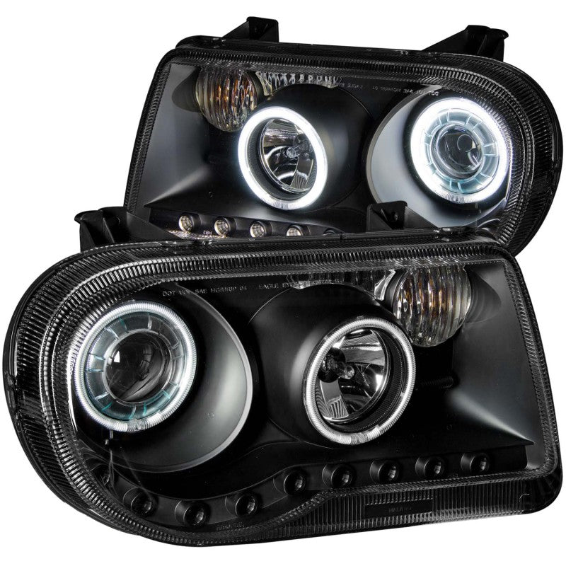 ANZO - [product_sku] - ANZO 2005-2010 Chrysler 300C Projector Headlights w/ Halo Black (CCFL) G2 - Fastmodz