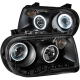 ANZO 121251 FITS: 2005-2010 Chrysler 300C Projector Headlights w/ Halo Black (CCFL) G2
