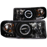 ANZO 111196 FITS: 1994-2001 Dodge Ram Projector Headlights w/ Halo Black