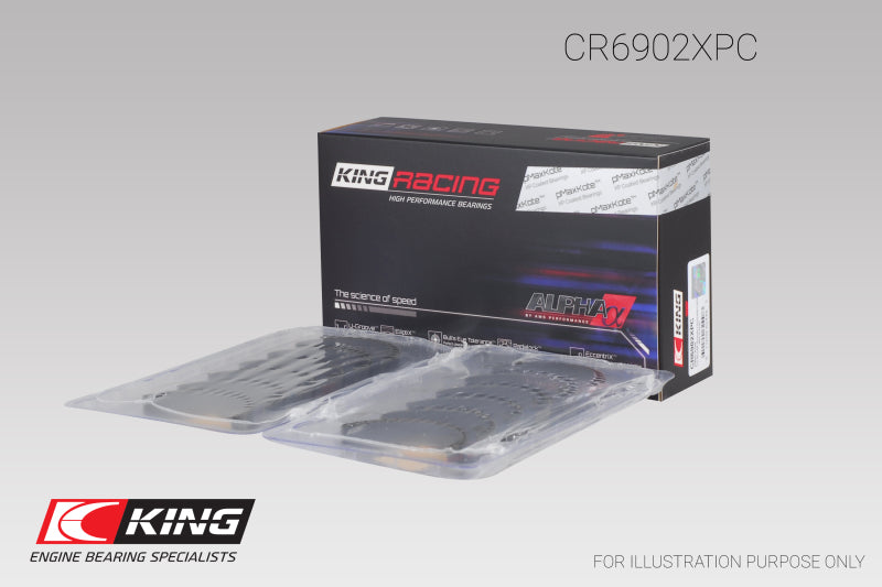 King Engine Bearings CR6902XPCSTDX - Fits: Nissan VQ35HR/VQ37VHR/VR30DTT (Size STDX) pMaxKote Rod Bearing Set
