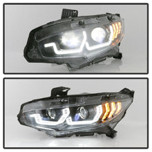 Load image into Gallery viewer, SPYDER 5087539 - Spyder Honda Civic 16-18 2DR/4DR/Hatchback Headlight Black PRO-YD-HC16PL-SEQ-BK