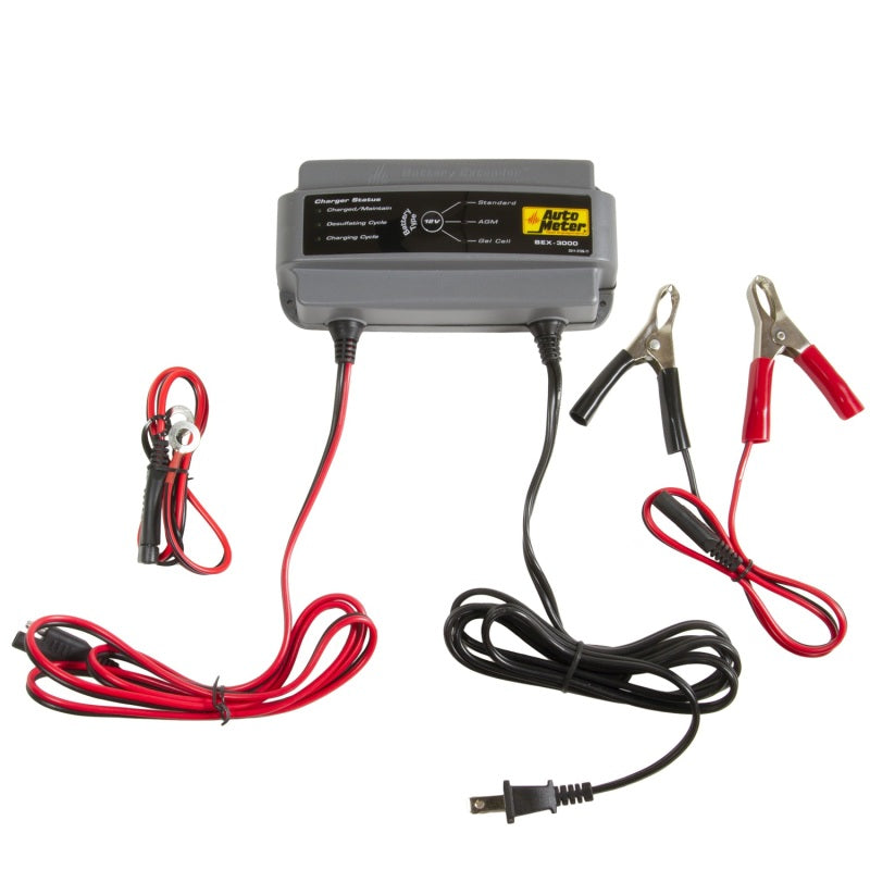 AutoMeter BEX-3000 - Autometer Battery Charger/Maintainer 12V/3A