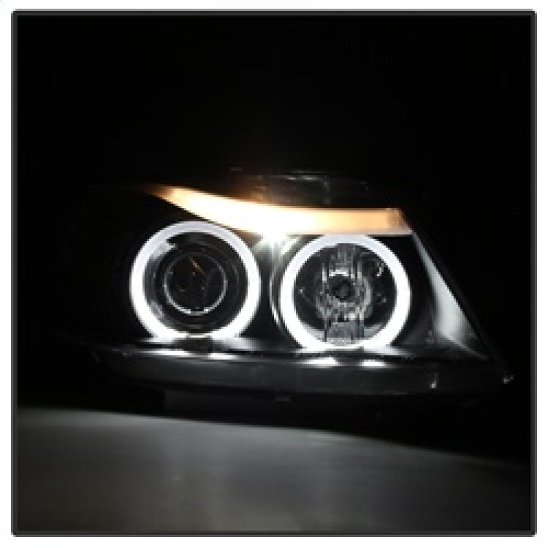 SPYDER 5009005 - Spyder BMW E90 3-Series 06-08 Projector LED Halo Amber Reflctr Rplc Bulb Blk PRO-YD-BMWE9005-AM-BK