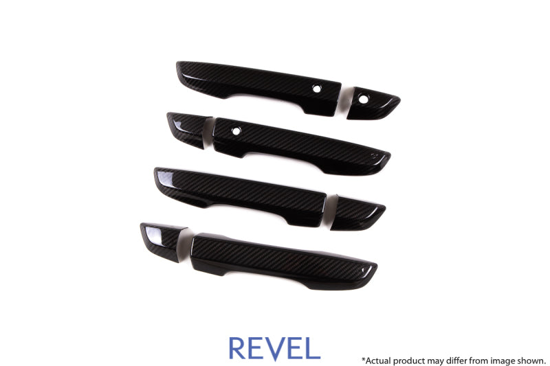 Revel 1TR4GT0AH12 - GT Dry Carbon Door Outer Handle Cover (FL/FR/RL/RR) 16-18 Honda Civic 8 Pieces