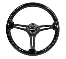 Load image into Gallery viewer, NRG Reinforced Steering Wheel (350mm / 3in. Deep) Blk Wood w/Blk Matte Spoke/Black Center Mark - free shipping - Fastmodz