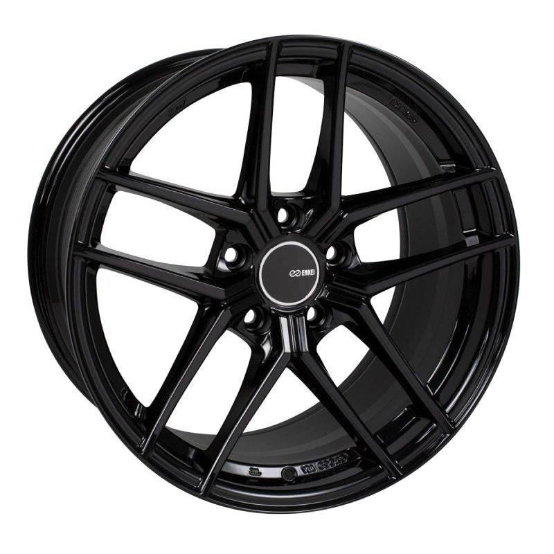 Enkei 498-880-6540BK - TY5 18x8 5x114.3 40mm Offset 72.6mm Bore Black Wheel