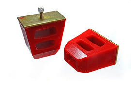 Energy Suspension 9.9104R FITS Universal 4.5in Tall x 4.5in Long x 2.5in Wide Red Bump Stops (2 per set)