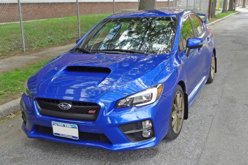 Rally Armor MF32-UR-BL/WH FITS: 15-18 Subaru WRX/STi Sedan UR Blue Mud Flap w/ White Logo