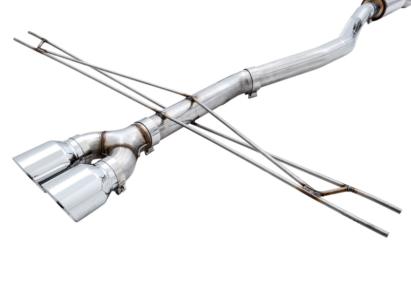 AWE Tuning 3020-32052 FITS 2016+ Honda Civic Si Track Edition Exhaust w/Front Pipe & Dual Chrome Silver Tips