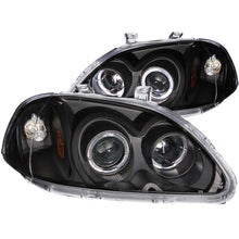 Load image into Gallery viewer, ANZO 121068 FITS: 1996-1998 Honda Civic Projector Headlights w/ Halo Black