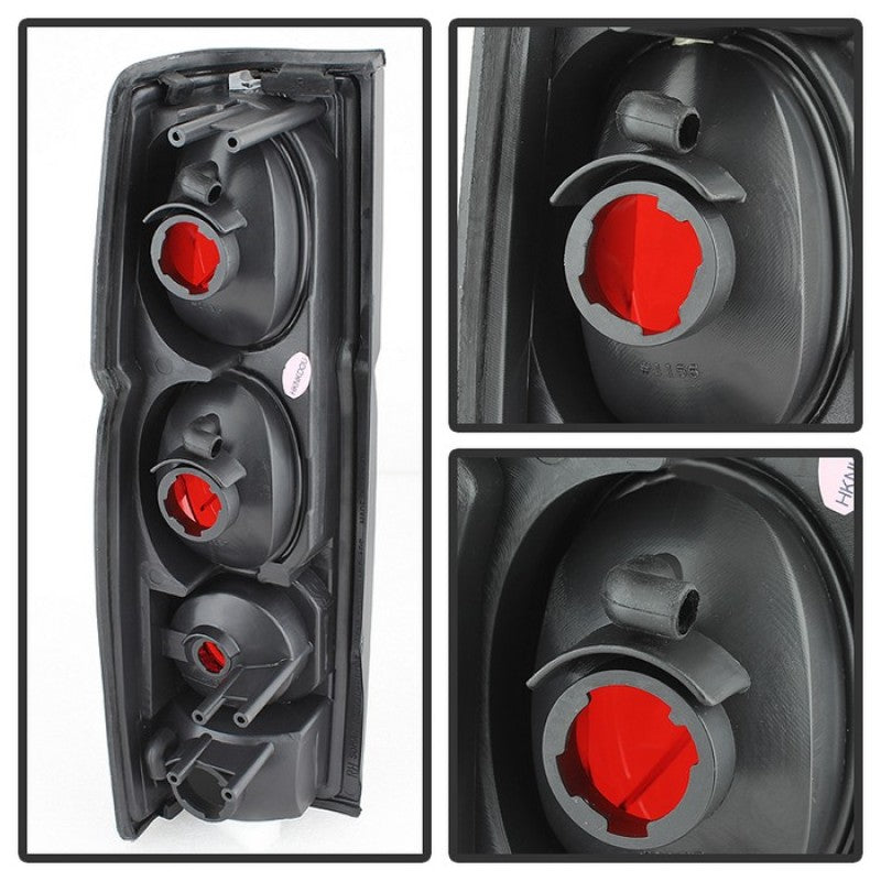 SPYDER 5078216 - Spyder Nissan Hardbody 86-97 Euro Style Tail Lights Black Smoke ALT-YD-NH86-BSM