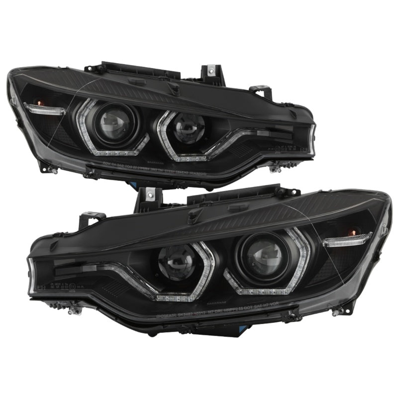 SPYDER 5086754 - Spyder 12-14 BMW F30 3 Series 4DR Projector HeadlightsBlack PRO-YD-BMWF3012-AFSHID-BK