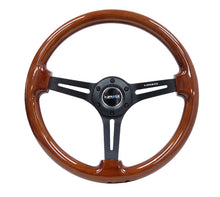 Load image into Gallery viewer, NRG RST-018BR-BK - Reinforced Steering Wheel (350mm / 3in. Deep) Brown Wood w/Blk Matte Spoke/Black Center Mark