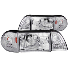 Load image into Gallery viewer, ANZO 121195 FITS: 1987-1993 Ford Mustang Crystal Headlights Chrome w/ Corner Lights 2pc