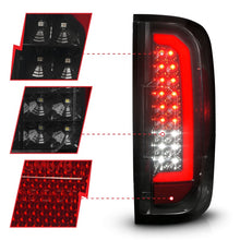 Load image into Gallery viewer, ANZO 311433 FITS 15-21 Chevrolet Colorado Full LED Tail Lights w/ Red Lightbar Black Housing Smoke Lens