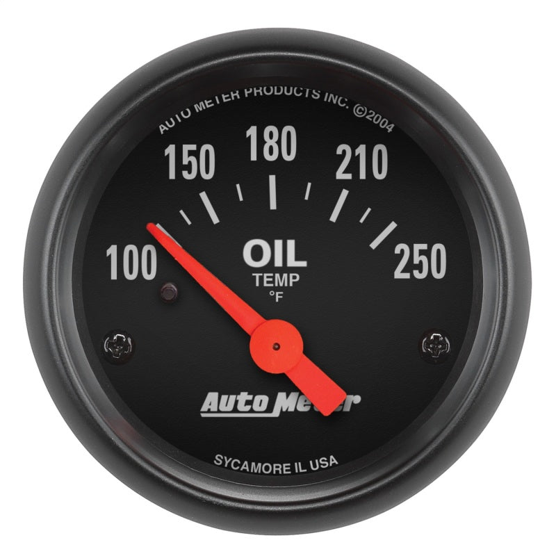 AutoMeter 2638 - Autometer Z-Series 52mm 100-250 Degrees F. SSE Oil Temp Gauge