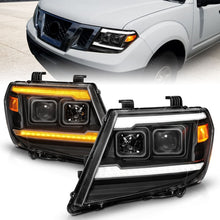 Load image into Gallery viewer, ANZO 09-20 Nissan Frontier Black Projector Plank Style DRL w/ Switchback &amp; Sequential LED DRL