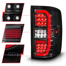 Load image into Gallery viewer, ANZO 311464 FITS 14-18 GMC Sierra 1500 Full LED Taillights Black Housing Clear Lens (w/C Light Bars)