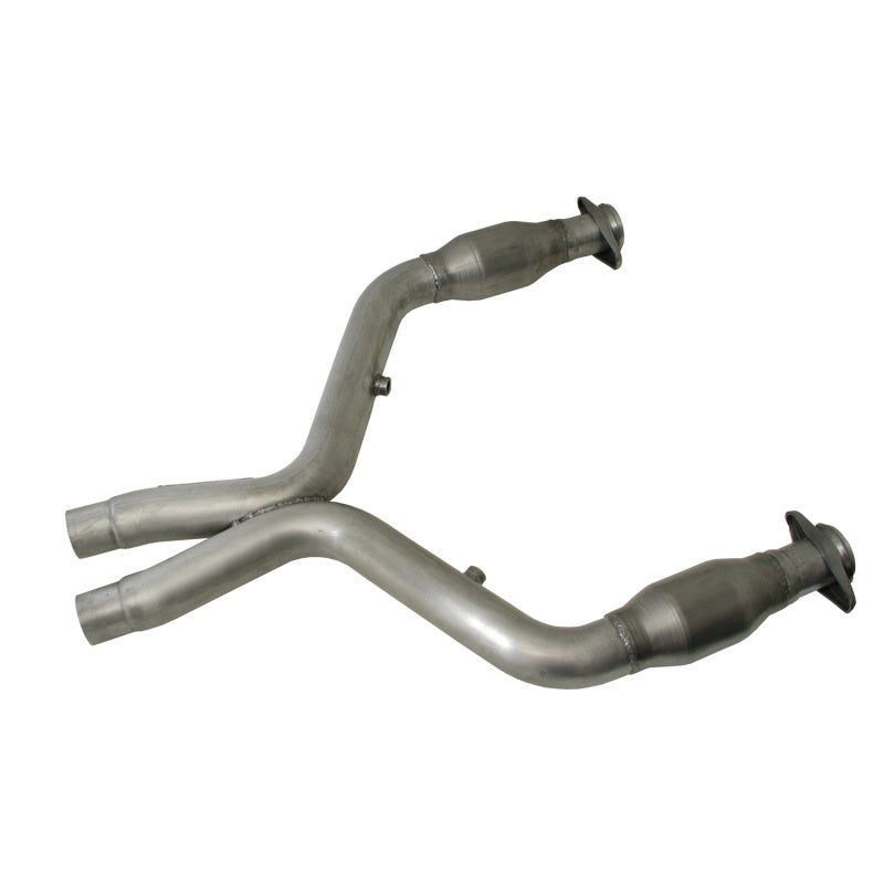 BBK 1637 FITS 05-10 Mustang 4.6 Short Mid X Pipe With Catalytic Converters 2-3/4 For Long Tube Headers