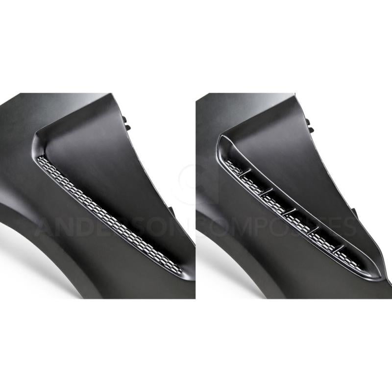 Anderson Composites AC-FF15FDMU-GR-GF FITS 15-16 Ford Mustang GT350 Style Fiberglass Front Fenders